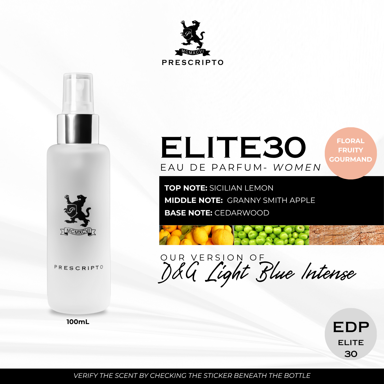 EDP ELITE 30 - OUR VERSION OF LIGHT BLUE EAU INTENSE