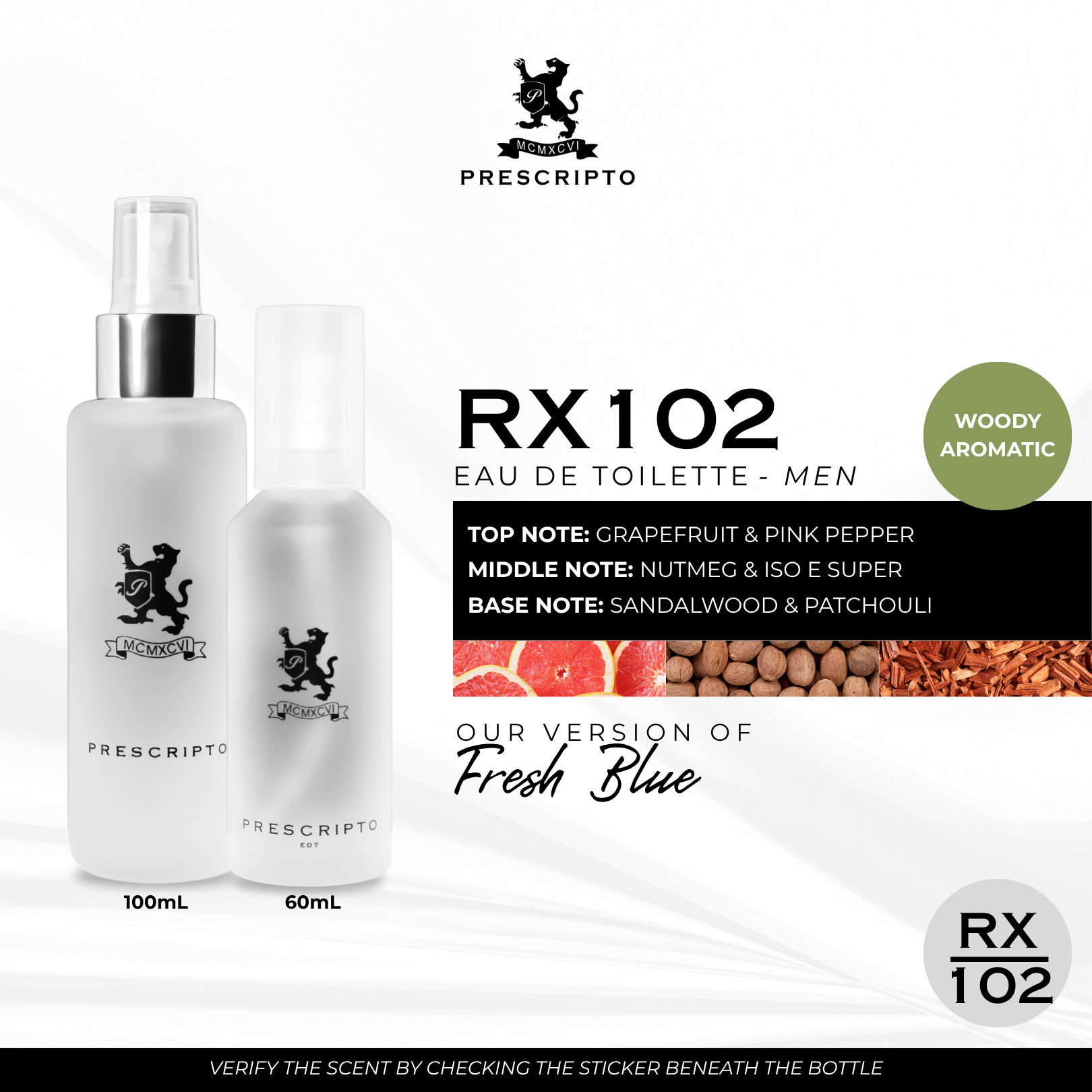 RX102 - OUR VERSION OF FRESH BLUE (BLEU DE CHANEL EDT)