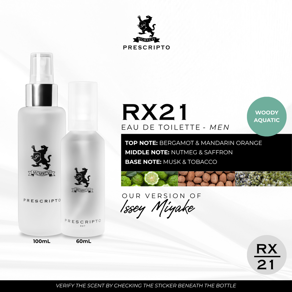 Prescripto Rx21 RX21 - OUR VERSION OF ISSEY MIYAKE (L'EAU D'ISSEY POUR HOMME ...