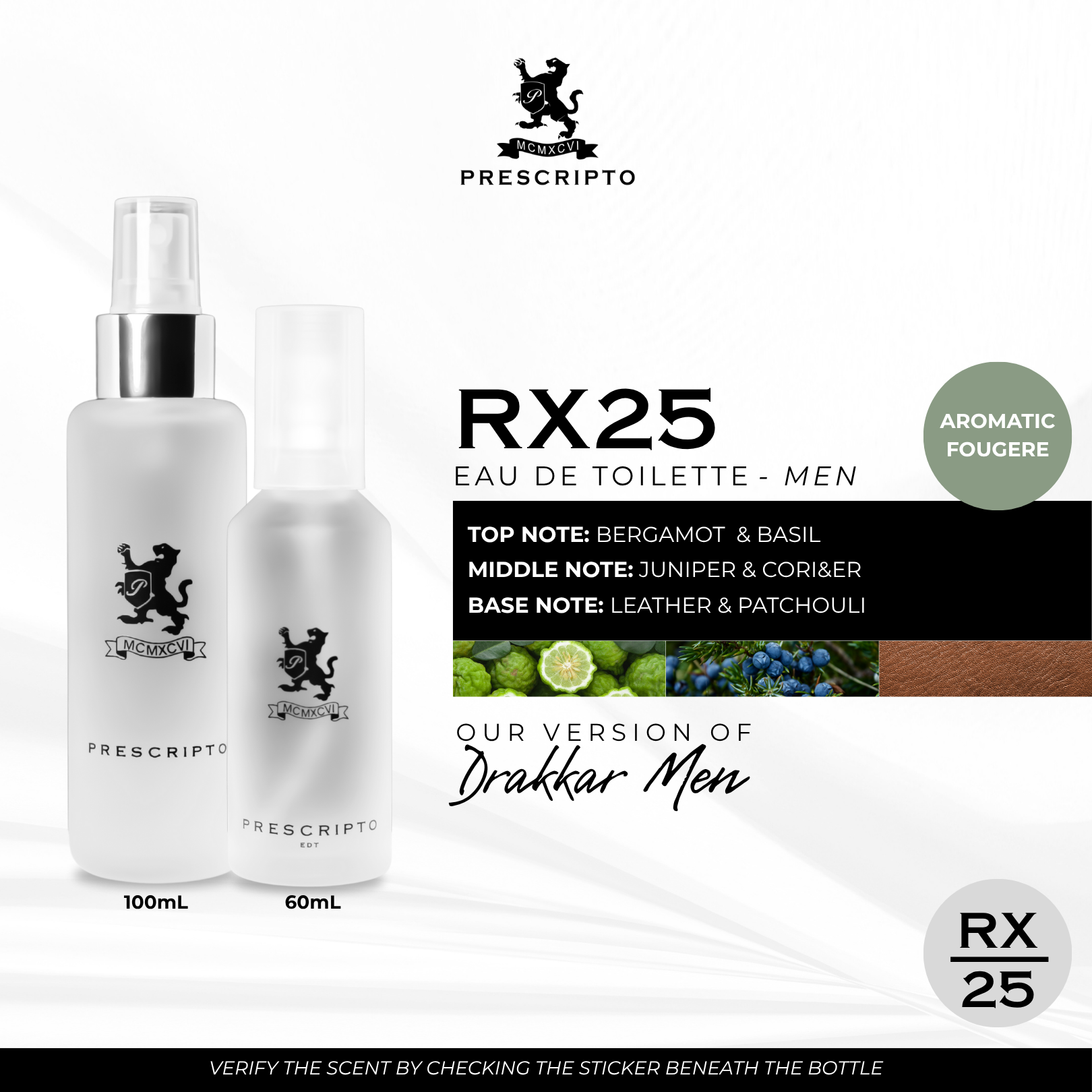 RX25 - OUR VERSION OF DRAKKAR MEN (DRAKKAR NOIR)